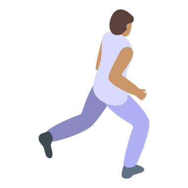 Fitness capoeira ikon izometrik vektörü. Spor davulu. İnsan sağlığı güzelliği