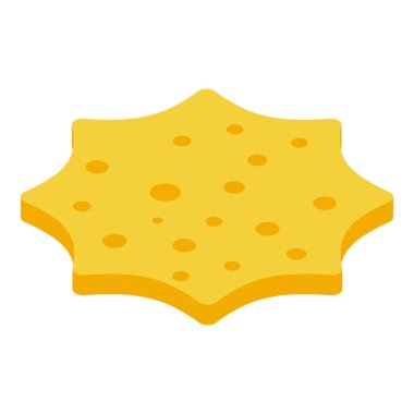 Yıldız nachos ikon izometrik vektörü. Bovling yemeği. Kızarmış peynir.