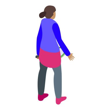 Spor oyuncusu ikon izometrik vektörü. Tenis oyunu raketi. Yaşam tarzı insanları