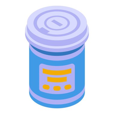 Sokak kahvesi ikonu izometrik vektörü. - New York. Usa şehir seyahati