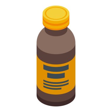 Menü destek ikonu izometrik vektörü. Tıbbi detoks diyeti. Formül organik