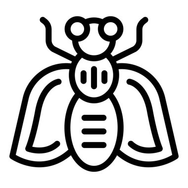 Çeçe simgesi ana hat vektörü. Sinek vızıltısı. Kelebek kanatları