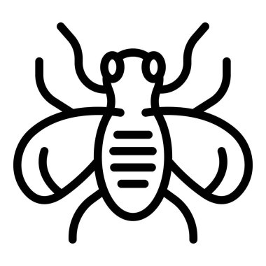 Çeçe Böceği Vızıltısı simgesi ana hat vektörü. Tehlikeli bir hastalık. Kelebek kanatları