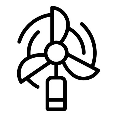 Vane fırıldak simgesi ana hat vektörü. Oyuncak fan oku. Peg döndürme döndürücü