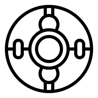 Kar tübü ikonu ana hat vektörü. Tatil insanı doğası. Tepe kızağı çocuğu