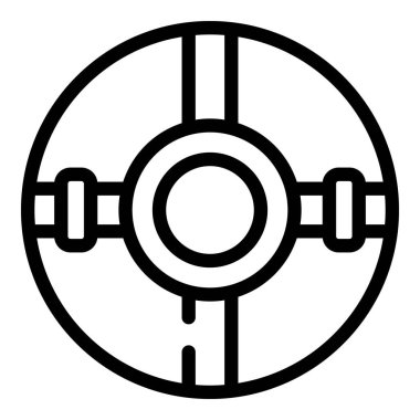 Kar tübü ikonu ana hat vektörü. Aksiyon şişirilebilir. Tatil eğlencesi manzarası