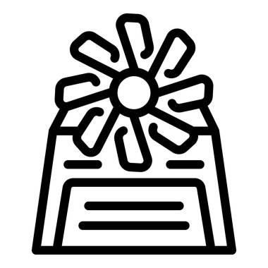 Yel değirmeni Amsterdam 'ın ünlü çekim ikonu ana hat vektörü. Yel değirmenleri köyünün simgesi. Su yolu mimarisi