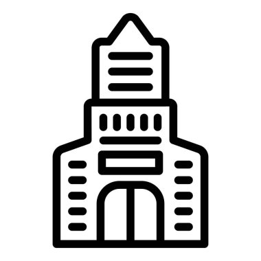 Oslo şehri ikon ana hatları vektörü. Norveç başkenti. Ulusal şehir manzarası