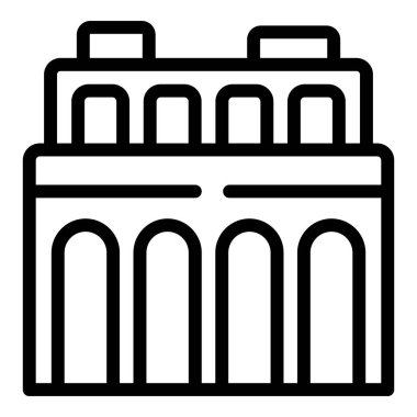 Oslo Müzesi ikonu ana hat vektörü. İskandinav sanat mirası. Ulusal İskandinav simgesi