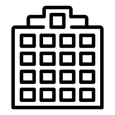 Oslo ufuk çizgisi görünüm simgesi ana hatları vektörü. Norveç 'i gezmek. Şehir merkezi turu