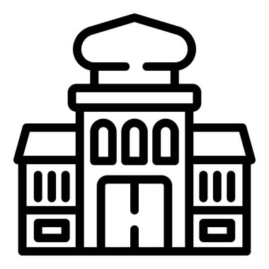 Oslo ikon ana hatları vektörü keşfediliyor. Şehir turu yap. İskandinav ünlü binaları