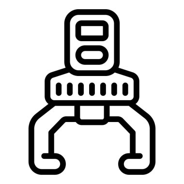 Robot saplı ikon ana hat vektörü. Seç birini. Oyuncu oyun salonu