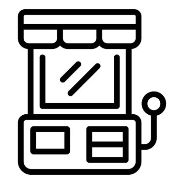 Oyuncak yakalama ikonu ana hatları vektörünü kullan. Oyun oyuncağı. Mekanik kavrama