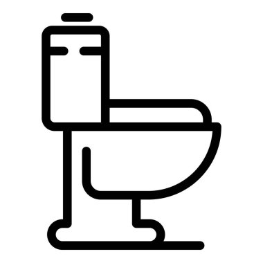 Ev tuvaleti ikonu ana hatları vektörü. Yaşamak için. Günlük yaşam rutini