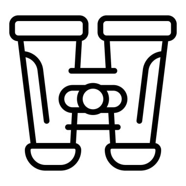 Hayatta kalma dürbünü simgesi ana hat vektörü. Okyanus enkazı. Batık