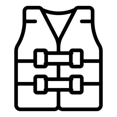 Hayatta kalma yeleği ikonu ana hat vektörü. Gemi enkazı. Okyanus seyahati çarpışması