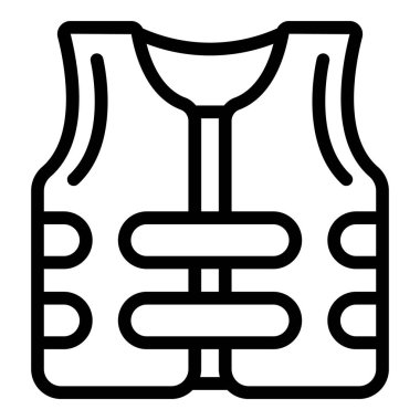 Yelekle yaşam ikonu ana hatlarını koru. Deniz piyadesi. Korsan sigorta okyanusu