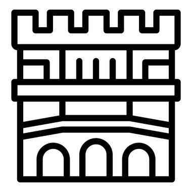 Viyana şehir simgesi ana hat vektörü. Şehir simgesi. Avusturya geleneksel binaları