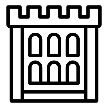 Belvedere evi ikonu ana hat vektörü. Viyana Sarayı. Tarihi miras binası.