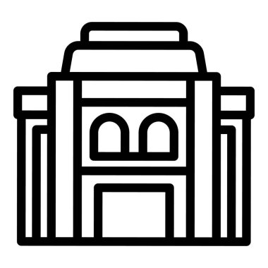 Tarihi Viyana ikonu ana hatları vektörü. Mimari harikalar yaratıyor. Kültürel Avusturya simgeleri