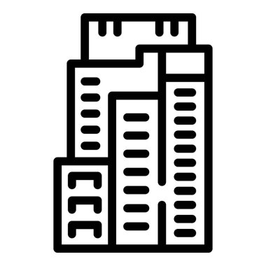 Varşova silueti simgesi ana hat vektörü. Polonya modern mimarisi. Ulusal işaretler