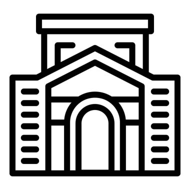 Varşova kalesi ikon ana hat vektörü. Marvel tarihi şehir manzarası. Polonya 'nın dönüm noktası