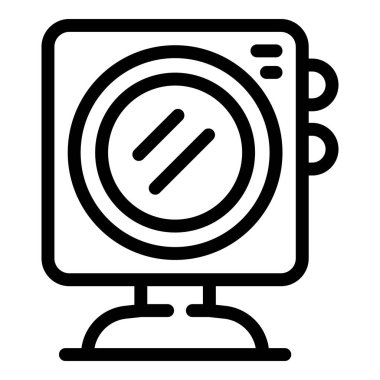 Macera hazır kamera ikonu ana hatları vektörü. Elektronik, küçük fotoğraf makinesi. İçerik aygıtı kaydediliyor