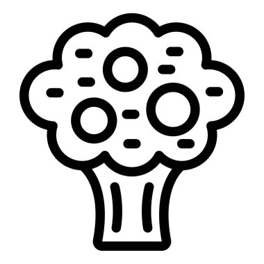 Dengeli diyet ikonu ana hatları vektörü. Kilo verme programı. Sağlıklı yaşam tarzı ve spor