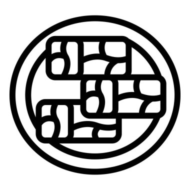 Dolmades yiyecek ikonu ana hatlarını taşıyacak. Dolma aperatifleri. Geleneksel Türk mutfağı