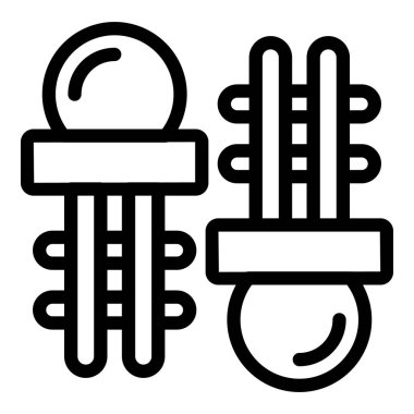 Gömlek linkleri ikon ana hat vektörü. Kol düğmeleri aksesuarı. Takım elbise bağlama düğmeleri