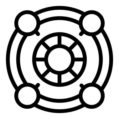 Gömlek çivileri ikon taslak vektörü. Şık takım elbise kol düğmeleri. Resmi biçim aksesuarları