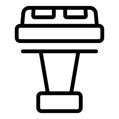 Kol düğmeleri süsleme simgesi ana hatları vektörü. Kol bağlama düğmeleri. Metalik kol düğmesi