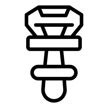 Kol düğmesi bağlayıcı ikon ana hatları vektörü. Gömlek kol düğmeleri. Resmi giysi lüks aksesuar