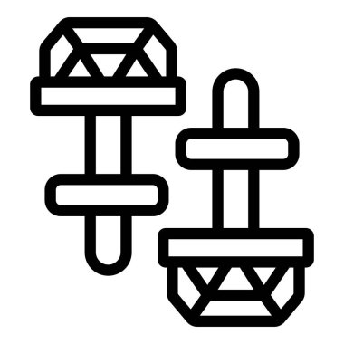 Kelepçe düğmeleri aksesuar ikon ana hatları vektörü. Gömlek bağlama ayrıntıları. Resmi giysi çivileri