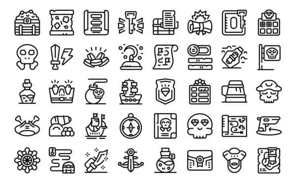 Korsan oyun simgeleri ana hatları belirledi. Hazine mücevheri korsanlığı. Tahta sandık.