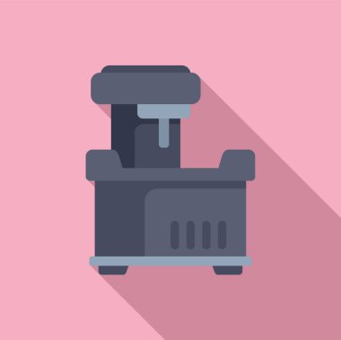 Lazer cnc makine simgesi düz vektör. Kalibrasyon metal işi. Ekipman tasarımı