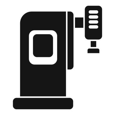 Sayısal cnc makine simgesi basit vektör. Alet endüstrisi. Lazer kontrolü ışınla