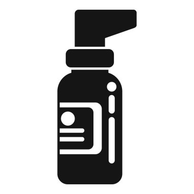 Burun spreyi vücut simgesi basit bir vektör. Güçlü bir sağlık hizmeti. Aşı ilacı iç.