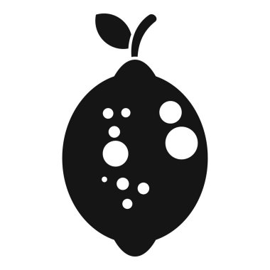 Limon vitamini meyve ikonu basit vektör. Antiviral koruma. Sağlık hizmetleri dozajı