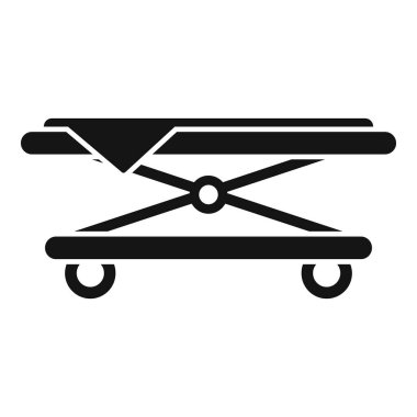 Hastane ikonu için acil durum yatağı basit bir vektör. Klinik odası. Sağlıklı konum