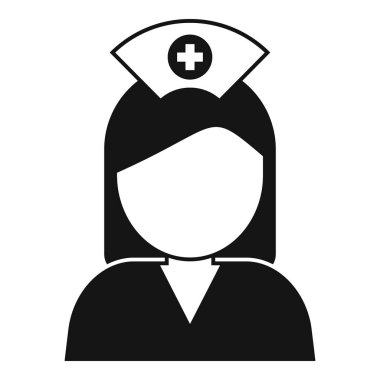 Hospital new nurse icon simple vector. Emergency patient. State nursing center clipart