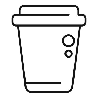 Hasta fincan ikonu taslak vektörü. Haplar için su bardağı. Tesis odası.