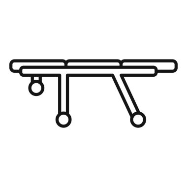 Yeni tekerlek yatağı ikon dış hat vektörü. Acil yardım. Bakım merkezi konumu