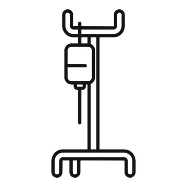 Klinik paket iyi ikon ana hatları vektörü. Hemşire sigortası tesisi. Sağlık