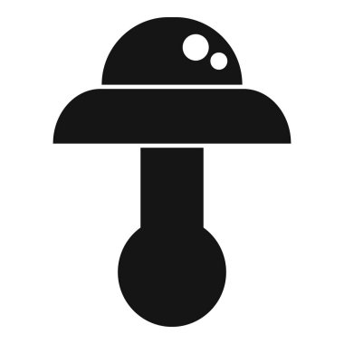 Anti ses tıkaçları simgesi basit vektör. Ses ekipmanı. Köpük kapağı indirgenmesi