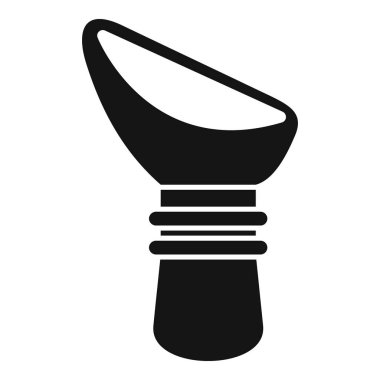 Kulak tıkacı koruma simgesi basit bir vektör. Gürültü kesiliyor. Tıbbi bakım...