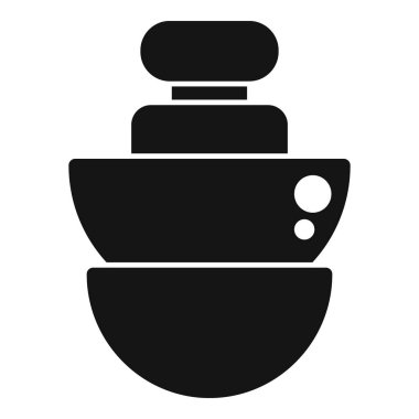 İşitsel kulak tıkacı simgesi basit vektör. Sağlık hizmetleri koruması. Silikon kapaklı kanal