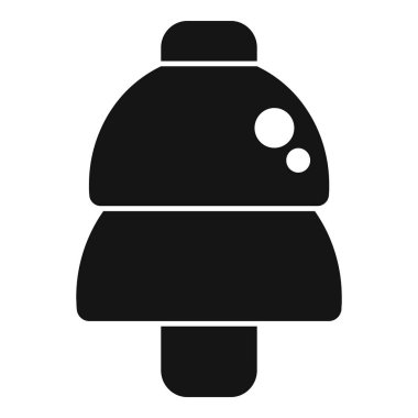 Kauçuk kulak tıkacı simgesi basit bir vektör. Ses duyma sesi. Köpük kapaklı kanal