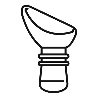 Kulak tıkacı koruma ikonu dış hat vektörü. Kanal köpüğünü örtün. Tıbbi sağlık hizmetleri