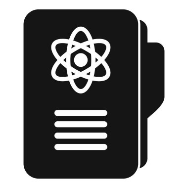 Dizin kimyasal araştırma simgesi basit vektör. Tıbbi tecrit. Malzeme hücresi